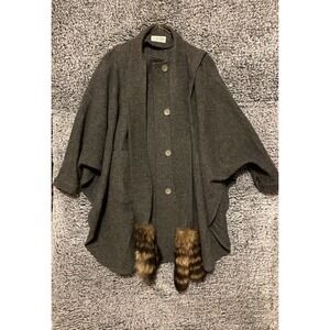 Vintage Pure Wool MADE IN USA With Scarves Warm Winter Coat sizeM/L with scarves